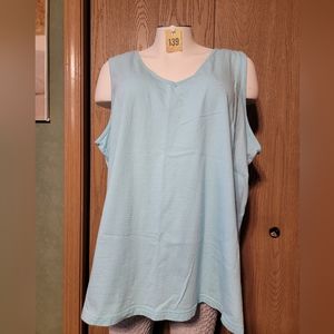 Light Blue Tank Top Basic Editions 4XL